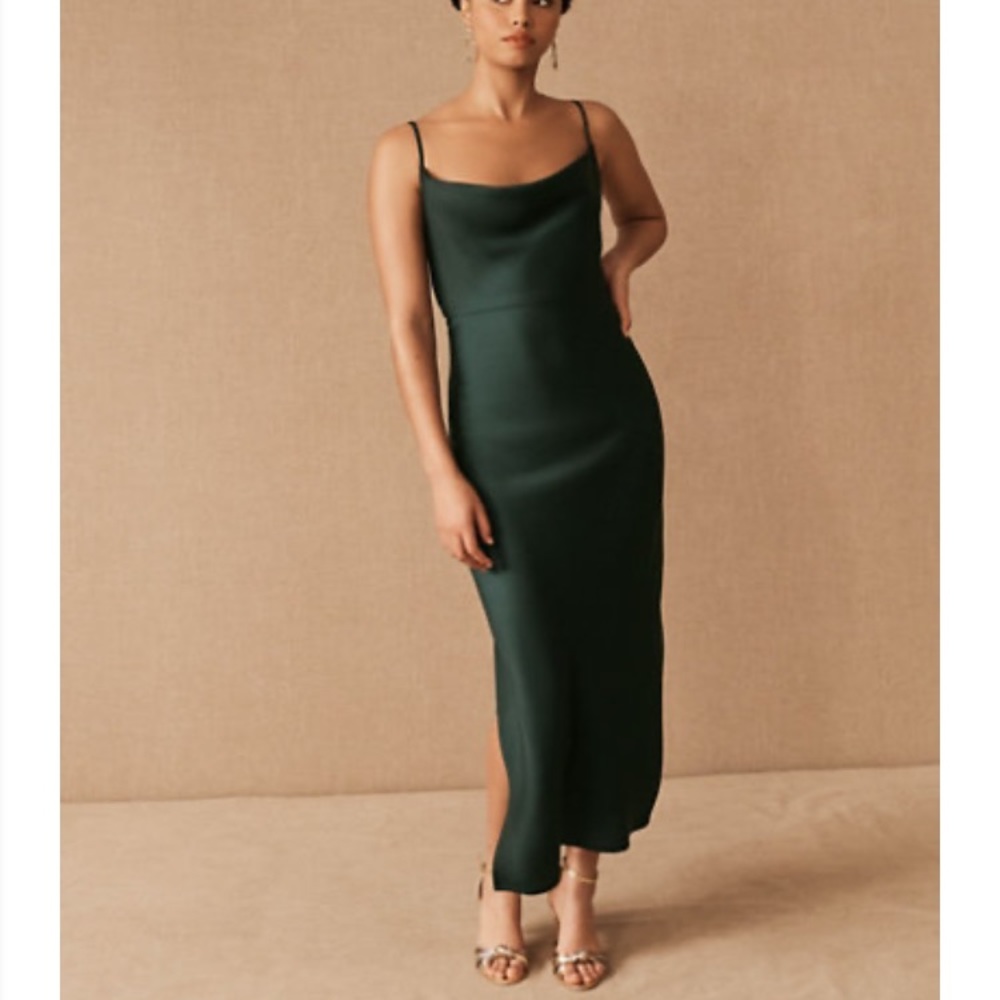 BHLDN Cali Satin Midi Dress size 4